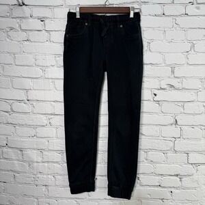 LEVI'S Youth Black Knit Jogger M 10-12‎ YRS 26x26 Drawstring Stretch Skateboard
